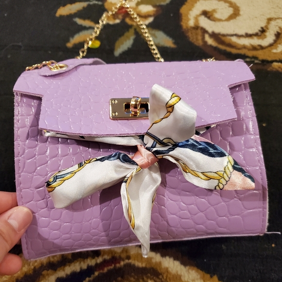 Faux Croc Leather shoulder bag - Picture 2 of 9